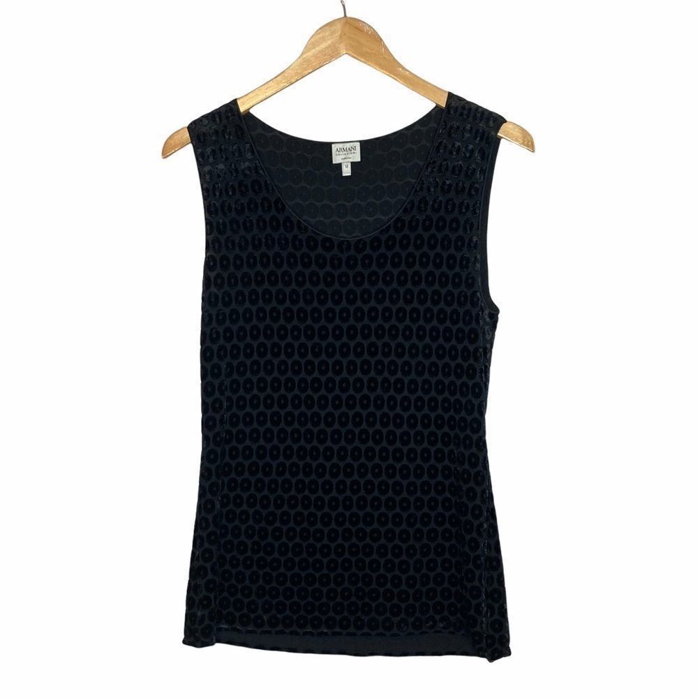 ARMANI COLLEZIONI | Velvet Pattern Tank Top